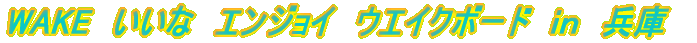 WAKE　いいな　エンジョイ　ウエイクボード　ｉｎ　兵庫